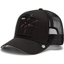 mutzen-gebogen-schwarz-snapback-over-the-line-spider-out-of-bounds-daddy-the-farm-goorin-bros