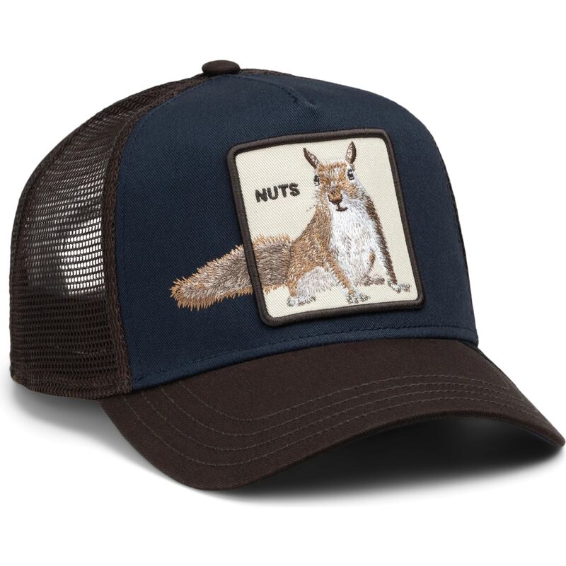 mutzen-gebogen-braun-snapback-over-the-line-squirrel-out-of-bounds-nuts-the-farm-goorin-bros