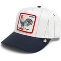 mutzen-gebogen-grau-snapback-pinstripe-rooster-cock-playmakers-the-farm-goorin-bros