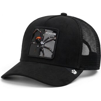 Mützen gebogen schwarz snapback Black Out Spider Blackened Metallic Poison The Farm Goorin Bros.