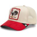mutzen-gebogen-rot-snapback-the-suede-rooster-microsuede-cock-the-farm-goorin-bros