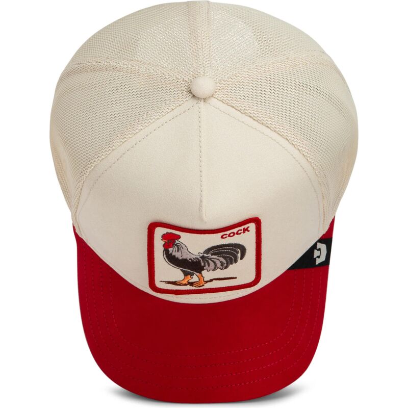 mutzen-gebogen-rot-snapback-the-suede-rooster-microsuede-cock-the-farm-goorin-bros