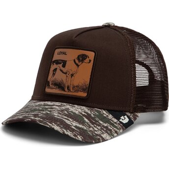 Mützen gebogen braun snapback Engraved Dog Camo Glitch The Farm Goorin Bros.