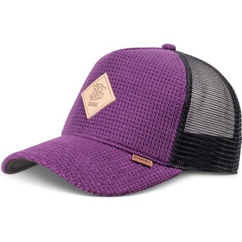 Mützen gebogen violett snapback HFT Knitted Fab von Djinns