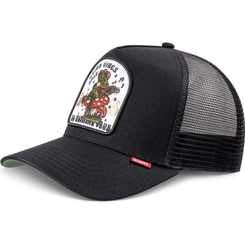 mutzen-gebogen-schwarz-snapback-hft-do-nothing-club-weird-vibes-frog-von-djinns
