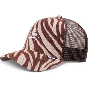 Mützen gebogen braun snapback HFT Rubbertigerstripes von Djinns