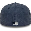 mutzen-flach-marineblau-angepasst-59fifty-washed-der-new-york-yankees-mlb-von-new-era