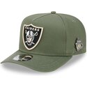 mutzen-gebogen-grun-snapback-9fifty-a-frame-precurved-side-pin-der-las-vegas-raiders-nfl-von-new-era