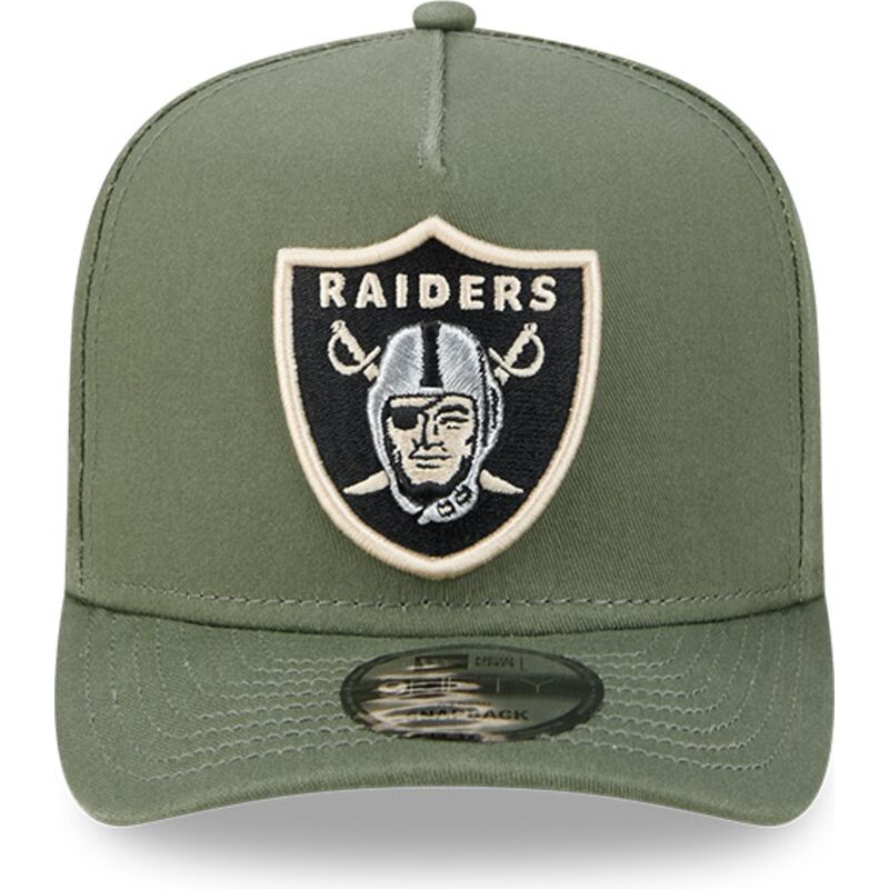 mutzen-gebogen-grun-snapback-9fifty-a-frame-precurved-side-pin-der-las-vegas-raiders-nfl-von-new-era