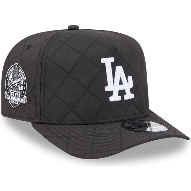 mutzen-gebogen-schwarz-snapback-9fifty-a-frame-precurved-checkered-der-los-angeles-dodgers-mlb-von-new-era