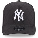mutzen-gebogen-schwarz-snapback-9fifty-a-frame-precurved-checkered-der-new-york-yankees-mlb-von-new-era