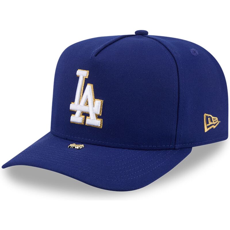 mutzen-gebogen-blau-snapback-9fifty-a-frame-precurved-visor-pin-der-los-angeles-dodgers-mlb-von-new-era