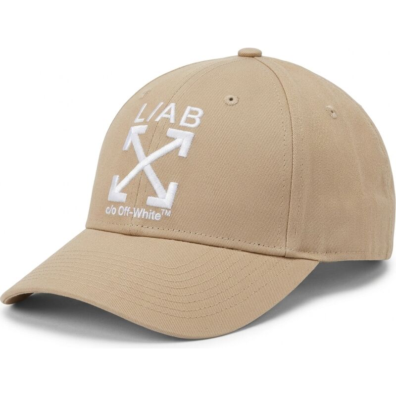 mutzen-gebogen-beige-verstellbares-band-clamp-arrows-twill-von-l-ab-c-o-off-white mutzen-gebogen-beige-verstellbares-band-clamp-arrows-twill-von-l-ab-c-o-off-white