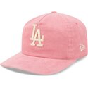 mutzen-gebogen-rosa-verstellbares-band-19twenty-precurved-corduroy-pastel-der-los-angeles-dodgers-mlb-von-new-era