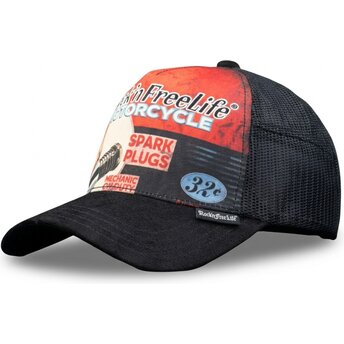 Mützen gebogen schwarz snapback N°240 Spark Plugs von Rock’nFreeLife