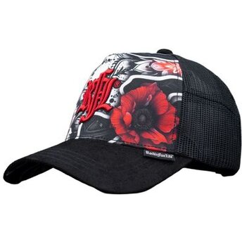 Mützen gebogen schwarz snapback Nº237 Flower von Rock’nFreeLife