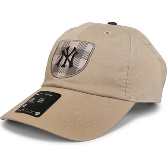 Mützen gebogen beige verstellbares band Club Unstructured Organic Cotton Hemp der New York Yankees MLB von Nike