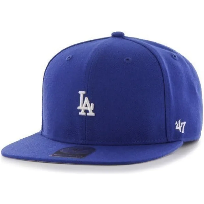 mutzen-flach-blau-snapback-frontal-pequeno-der-los-angeles-dodgers-mlb-von-47-brand