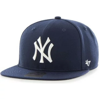 47 Brand Flat Brim MLB New York Yankees Smooth Snapback Cap marineblau
