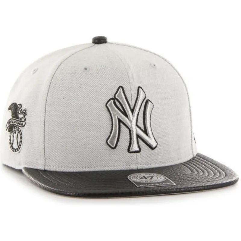 mutzen-flach-grau-snapback-lisa-lateral-der-new-york-yankees-mlb-von-47-brand mutzen-flach-grau-snapback-lisa-lateral-der-new-york-yankees-mlb-von-47-brand