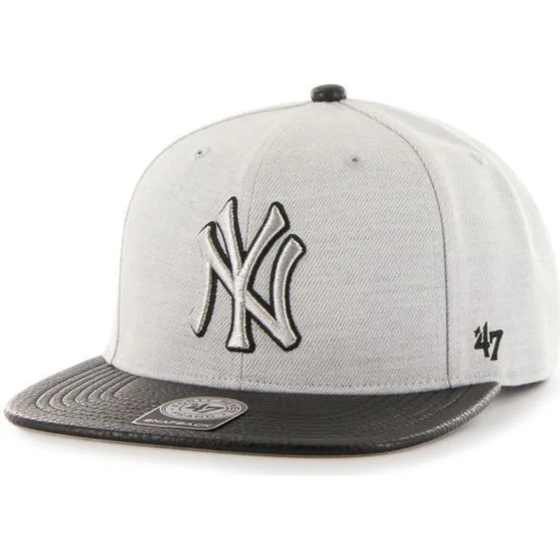 mutzen-flach-grau-snapback-lisa-lateral-der-new-york-yankees-mlb-von-47-brand mutzen-flach-grau-snapback-lisa-lateral-der-new-york-yankees-mlb-von-47-brand