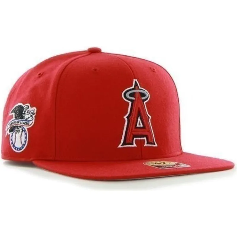 mutzen-flach-rot-snapback-lisa-lateral-der-los-angeles-angels-mlb-von-47-brand