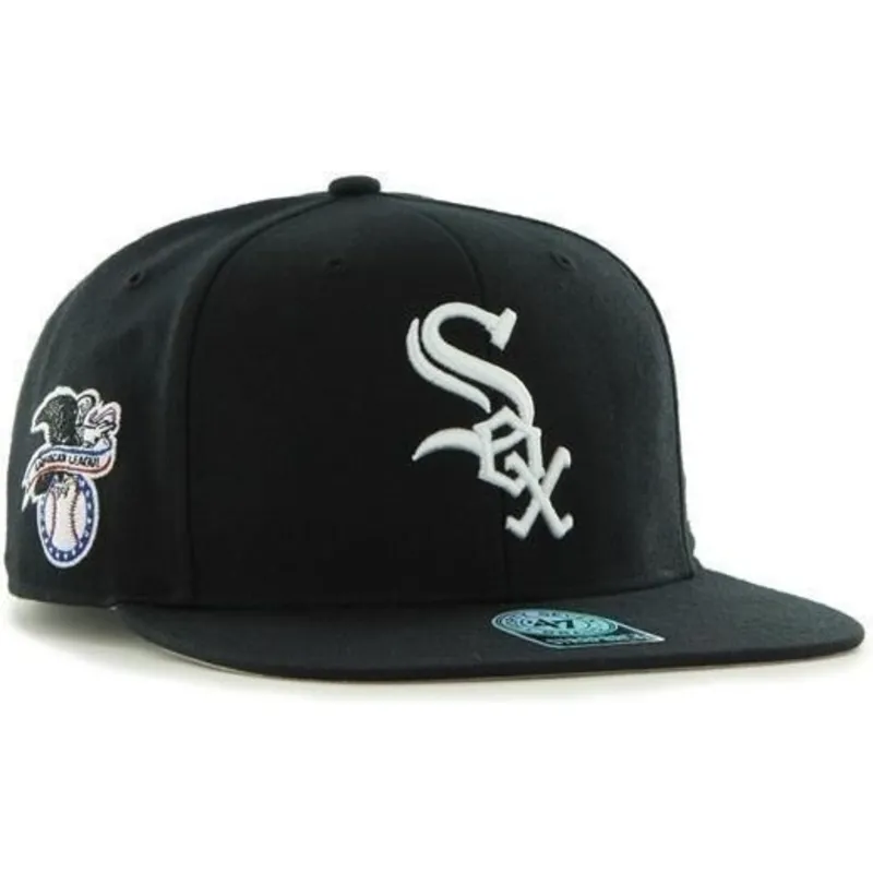 mutzen-flach-schwarz-snapback-lisa-lateral-der-chicago-white-sox-mlb-von-47-brand