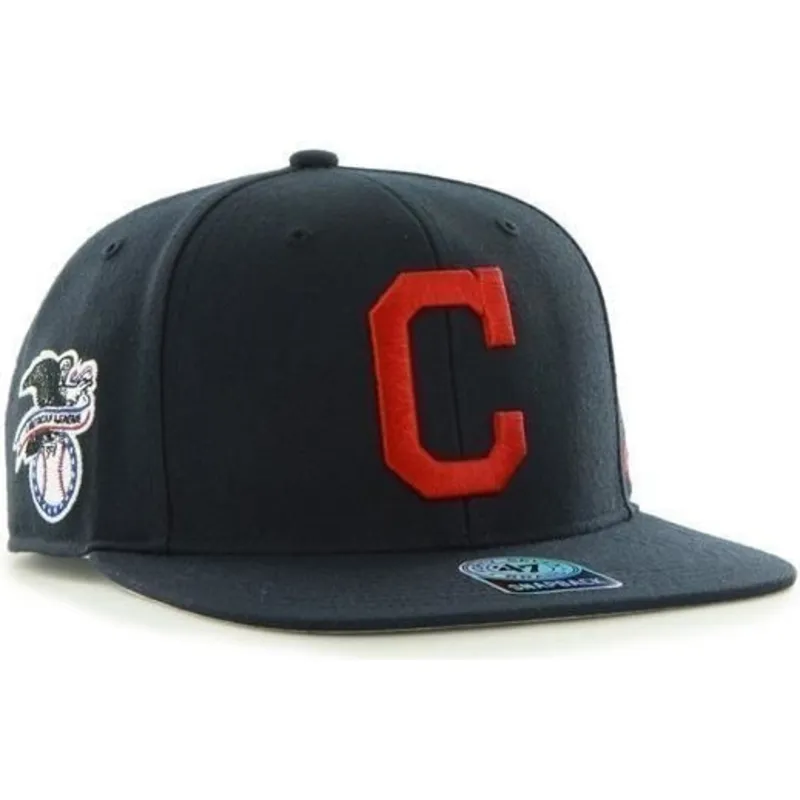 mutzen-flach-marineblau-snapback-lisa-lateral-der-cleveland-indians-mlb-von-47-brand