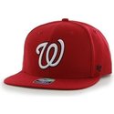 47-brand-flat-brim-seitliches-logo-mlb-washington-nationals-smooth-snapback-cap-rot