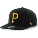 mutzen-flach-schwarz-snapback-lisa-lateral-der-pittsburgh-pirates-mlb-von-47-brand