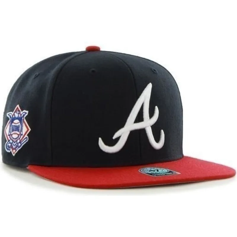 mutzen-flach-marineblau-snapback-der-atlanta-braves-mlb-von-47-brand mutzen-flach-marineblau-snapback-der-atlanta-braves-mlb-von-47-brand