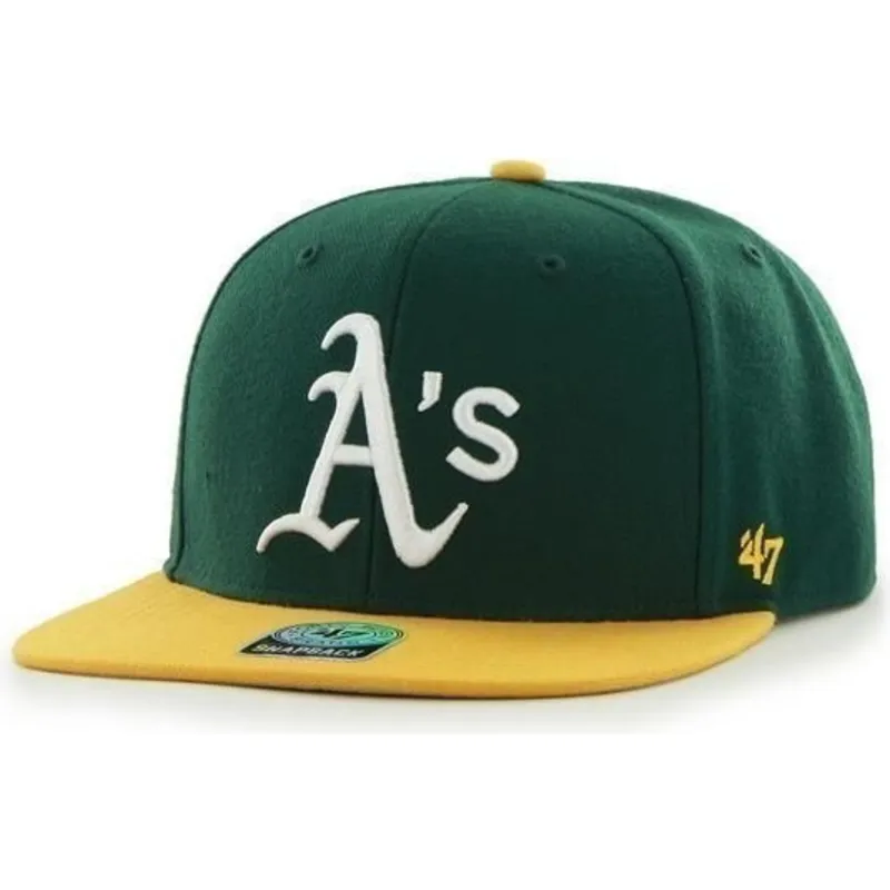 mutzen-flach-grun-snapback-lisa-lateral-der-oakland-athletics-mlb-von-47-brand