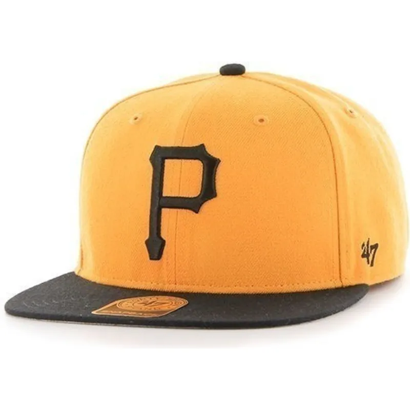 mutzen-flach-gelb-snapback-lisa-leteral-der-pittsburgh-pirates-mlb-von-47-brand