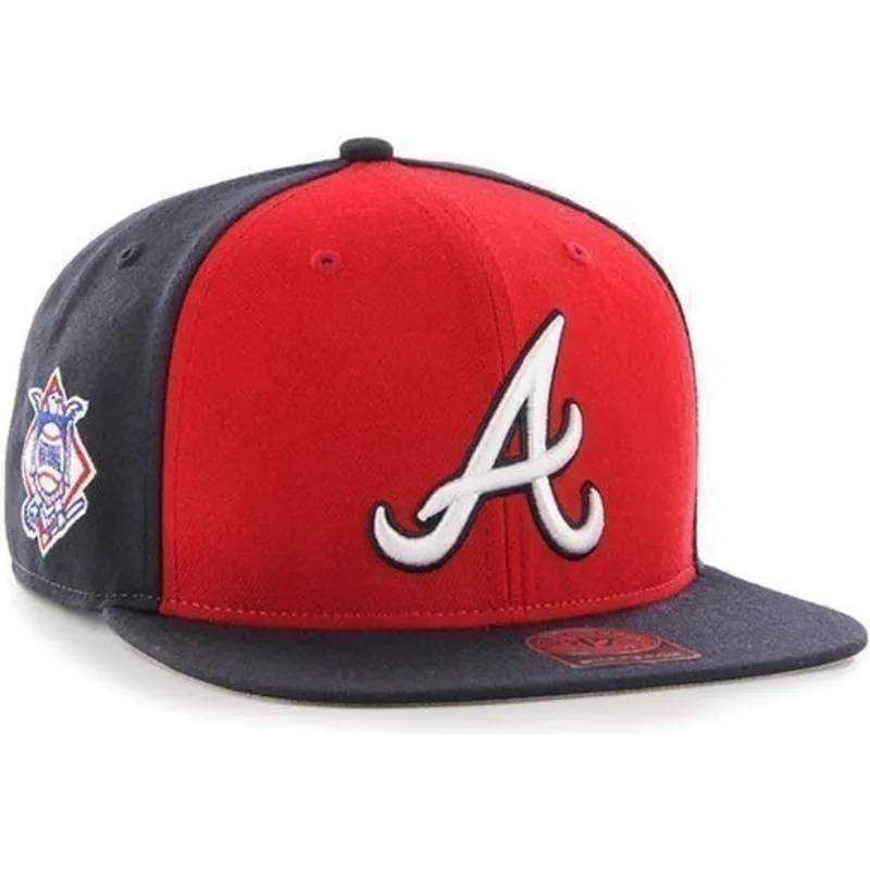 mutzen-flach-marineblau-snapback-liso-lateral-der-atlanta-braves-mlb-von-47-brand mutzen-flach-marineblau-snapback-liso-lateral-der-atlanta-braves-mlb-von-47-brand