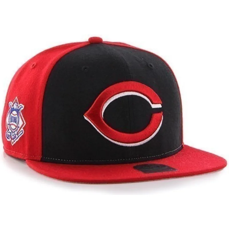 mutzen-flach-rot-snapback-lisa-lateral-der-cincinnati-reds-mlb-von-47-brand