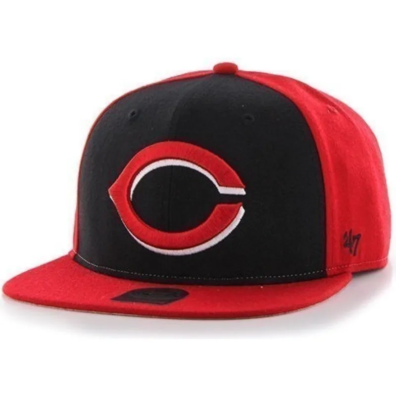 mutzen-flach-rot-snapback-lisa-lateral-der-cincinnati-reds-mlb-von-47-brand