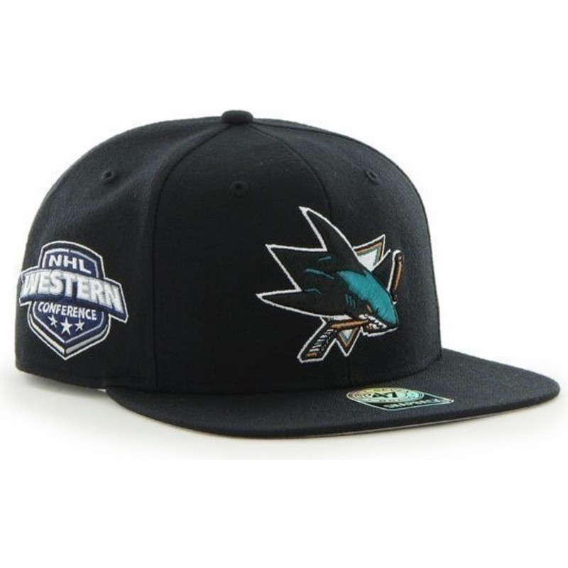 47-brand-flat-brim-nhl-san-jose-sharks-snapback-cap-schwarz-