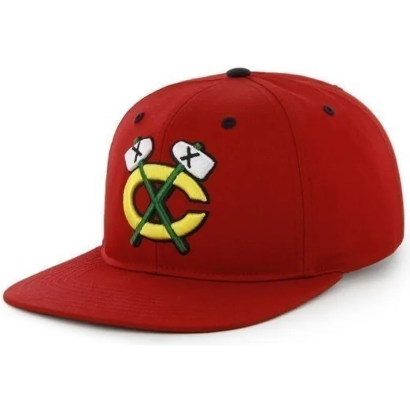 mutzen-flach-rot-snapback-lisa-der-chicago-blackhawks-nhl-von-47-brand