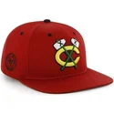 mutzen-flach-rot-snapback-lisa-der-chicago-blackhawks-nhl-von-47-brand