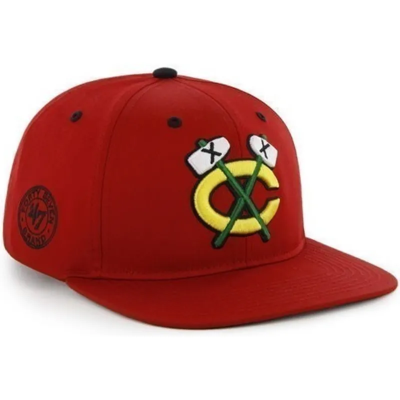 mutzen-flach-rot-snapback-lisa-der-chicago-blackhawks-nhl-von-47-brand
