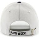 grau-melierte-kappe-mit-gebogenem-schirm-und-marineblauem-visier-von-mlb-boston-red-sox-von-47-brand