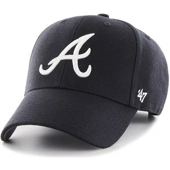 mutzen-gebogen-marineblau-verstellbares-band-lisa-der-atlanta-braves-mlb-von-47-brand