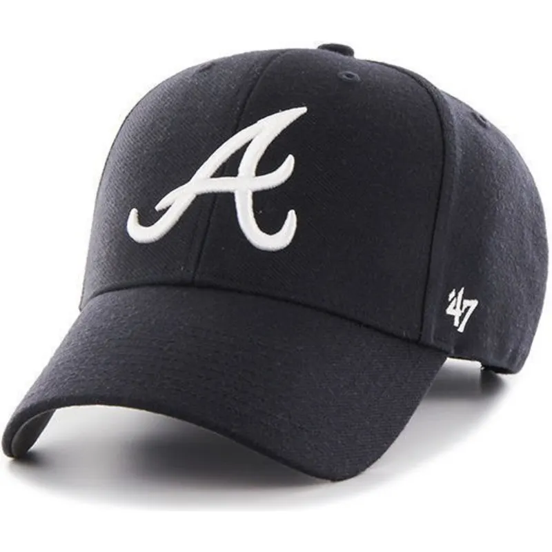 mutzen-gebogen-marineblau-verstellbares-band-lisa-der-atlanta-braves-mlb-von-47-brand