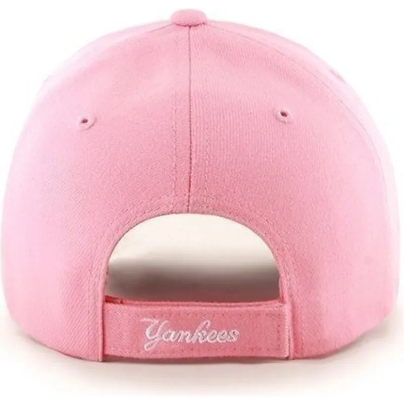 mutzen-gebogen-rosa-verstellbares-band-lisa-der-new-york-yankees-mlb-von-47-brand