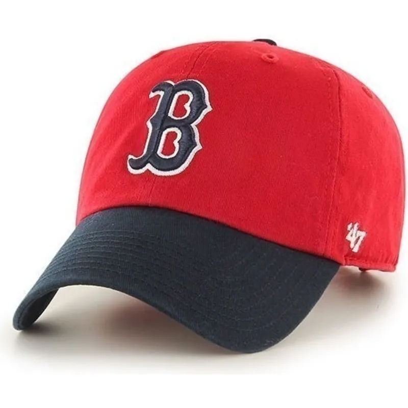 mutzen-gebogen-rot-verstellbares-band-frontal-der-boston-red-sox-mlb-von-47-brand