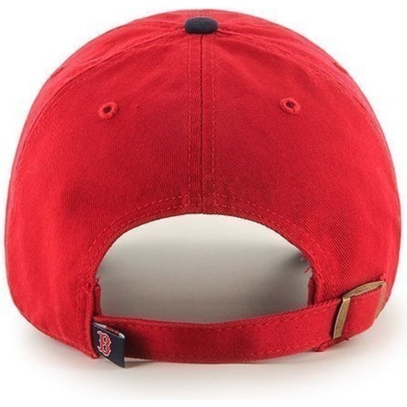 47-brand-curved-brim-vorderes-logo-mlb-boston-red-sox-cap-rot-mit-schwarzem-schirm