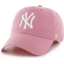 mutzen-gebogen-rosa-verstellbares-band-frontal-grande-der-new-york-yankees-mlb-von-47-brand