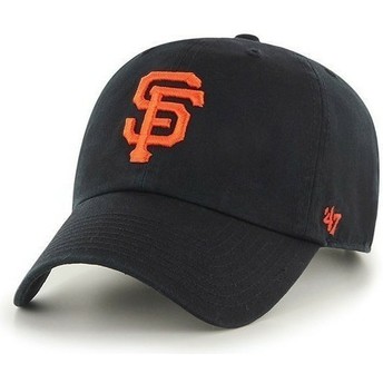 47 Brand Curved Brim Großes Vorderes Logo MLB San Francisco Giants Cap schwarz