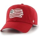47-brand-curved-brim-grosses-vorderes-logo-new-england-revolution-fc-cap-rot