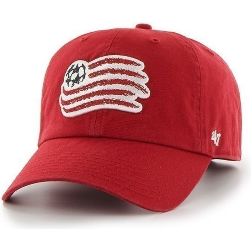 47-brand-curved-brim-grosses-vorderes-logo-new-england-revolution-fc-cap-rot